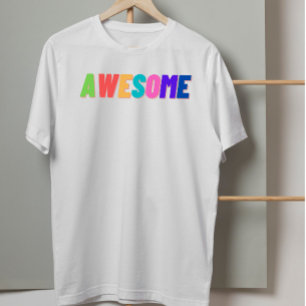 Fantastische Retro-90er-Ästhetik Farbige Typogra T-Shirt