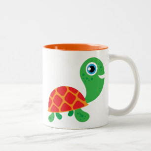 Fantastische Schildkröte Zweifarbige Tasse