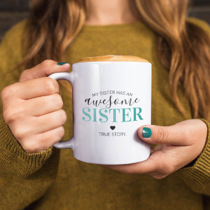 Fantastische Schwester Teal   Geschenk für Schwest Kaffeetasse