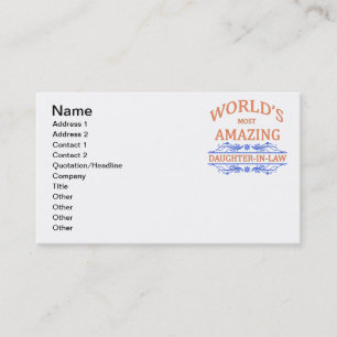 Fantastische Schwiegertochter Visitenkarte