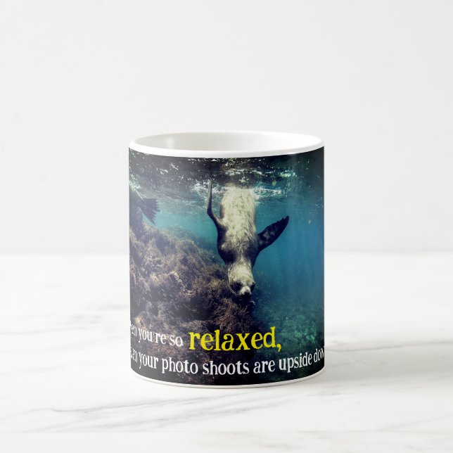 Fantastische Seelöwe unter Wasser Kaffeetasse (Mittel)