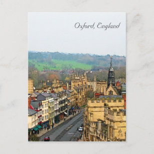 Fantastische Sicht, Oxford, England, High Street # Postkarte