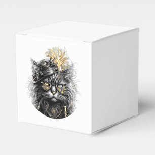 Fantastische Steampunk-Katze Geschenkschachtel