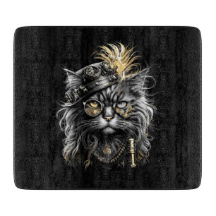 Fantastische Steampunk-Katze Schneidebrett