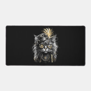 Fantastische Steampunk-Katze Schreibtischunterlage