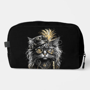 Fantastische Steampunk-Katze Waschbeutel