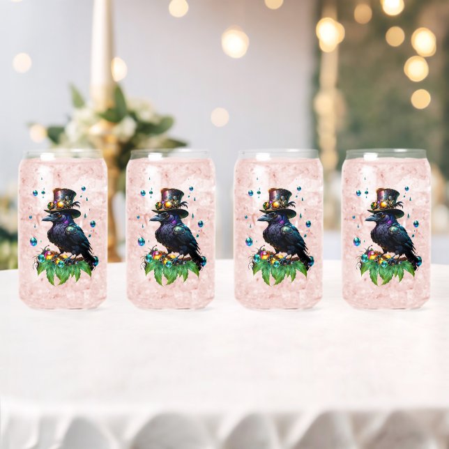 Fantastische Steampunkkrähe Dosenglas (Insitu (Hochzeit))
