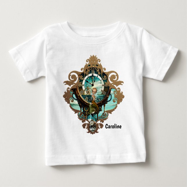 Fantastische Steampunkuhr Baby T-shirt (Vorderseite)