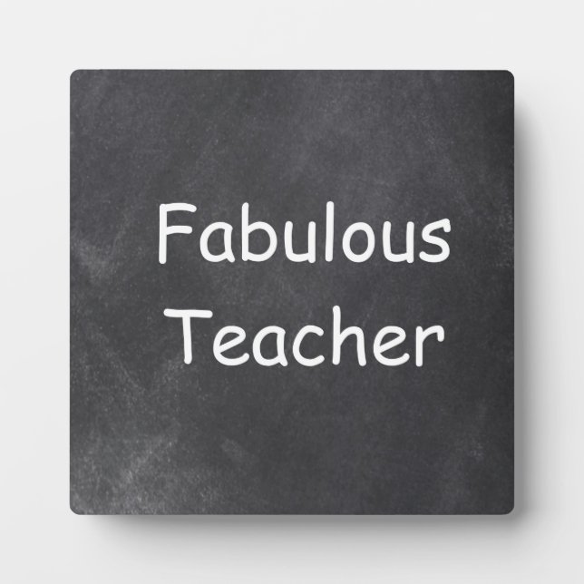 Fantastische Teacher Chalkboard Design Geschenk Id Fotoplatte (Vorderseite)
