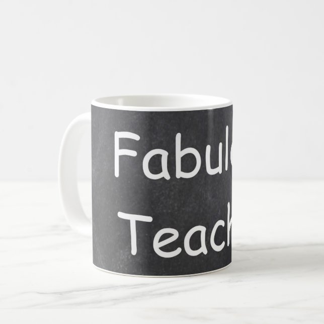 Fantastische Teacher Chalkboard Design Geschenk Id Kaffeetasse (Vorderseite Links)