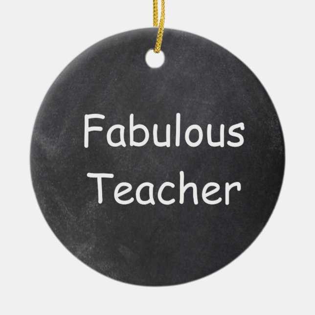 Fantastische Teacher Chalkboard Design Geschenk Id Keramik Ornament (Vorne)