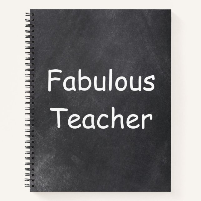 Fantastische Teacher Chalkboard Design Geschenk Id Notizbuch (Vorderseite)
