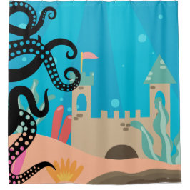 Fantastische Tentakel unter dem Meeresoktopus Duschvorhang