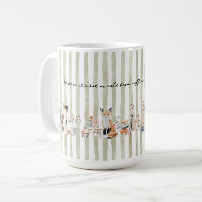 Fantastische Tiere beim Trinken Kaffeetasse (Vorderseite Links)