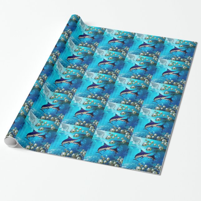 Fantastische Unterwasserwelt Geschenkpapier (Ungerollt)