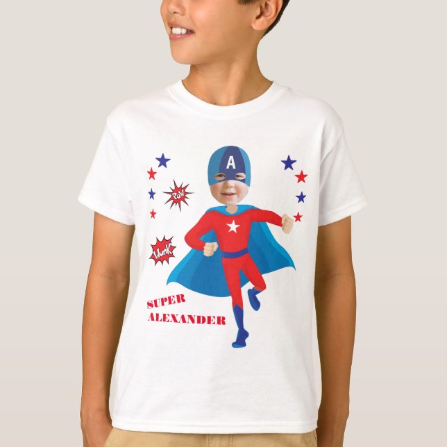 Fantastische USA Superhero Boy Birthday Tremendous T-Shirt (Vorderseite)