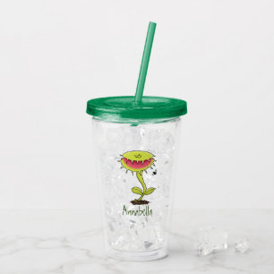 Fantastische Venus Fliegenfalle Pflanze Cartoon Acryltrinkbecher