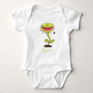 Fantastische Venus Fliegenfalle Pflanze Cartoon Baby Strampler