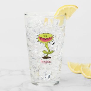 Fantastische Venus Fliegenfalle Pflanze Cartoon Glas