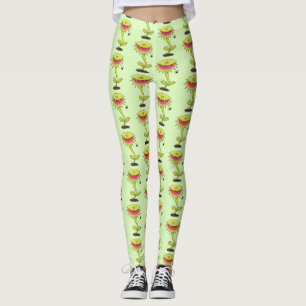 Fantastische Venus Fliegenfalle Pflanze Cartoon Leggings