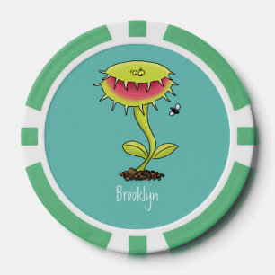 Fantastische Venus Fliegenfalle Pflanze Cartoon Pokerchips