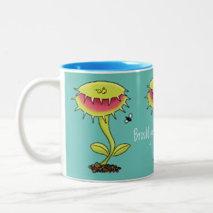 Fantastische Venus Fliegenfalle Pflanze Cartoon Zweifarbige Tasse