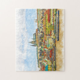 Fantastische Vintage Romantikreise Puzzle