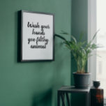 Fantastische Waschen der Hände Badezimmer Kunst Zi Leinwanddruck<br><div class="desc">Gönnen Sie Ihren Gästen ein Lächeln,  wenn Sie mit dem Funny ins Bad in Ihrer Zuhause gehen | Das Badezimmer verwöhnt Sie mit der Kunst der Tiermauer</div>