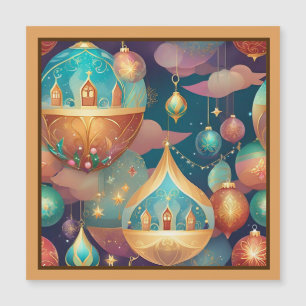 Fantastische Weihnachtsbälle Design Magnetkarte