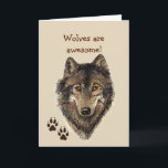 Fantastische Wolf-Tier-Tiersohn-Geburtstag Karte<br><div class="desc">Wölfe sind fantastisch.  Gerade wie Sie,  Sohn.   Alles Gute zum Geburtstagsohn fantastisches!  Aquarellwolf</div>