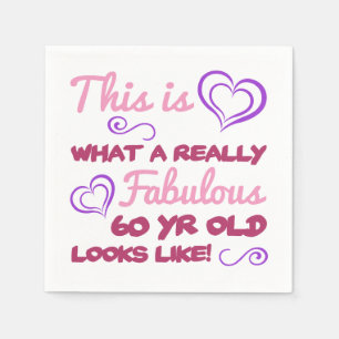 Fantastischer 60. Geburtstag für Frauen Serviette