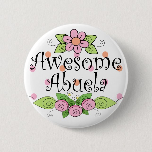Fantastischer Abuela T - Shirt Button (Vorderseite)