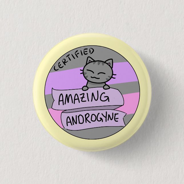 Fantastischer Androgyne Button (Vorderseite)
