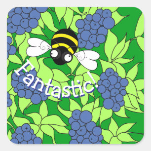 Fantastischer Bienenaufkleber Quadratischer Aufkleber