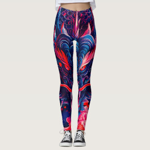 Fantastischer Blossom Fury Dragon Leggings