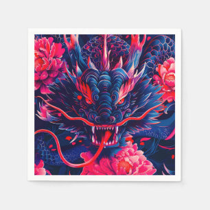 Fantastischer Blossom Fury Dragon Serviette