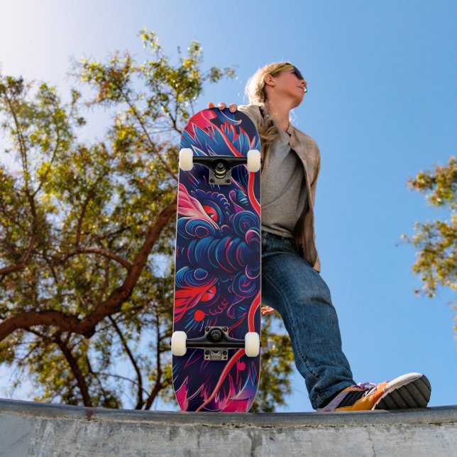 Fantastischer Blossom Fury Dragon Skateboard (Außenbereich 1)