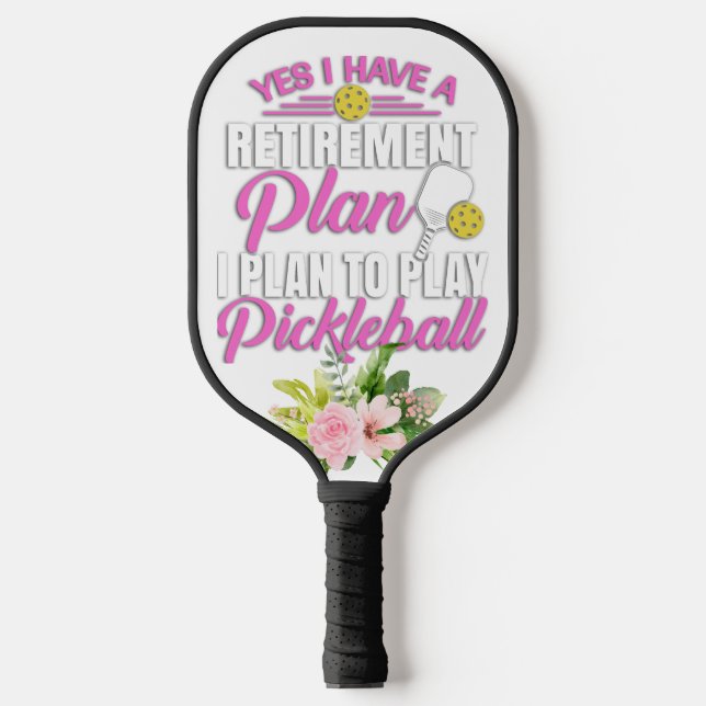 Fantastischer Blumenrosa Pickleball Schläger (Vorderseite)