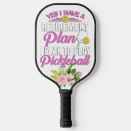 Fantastischer Blumenrosa Pickleball Schläger