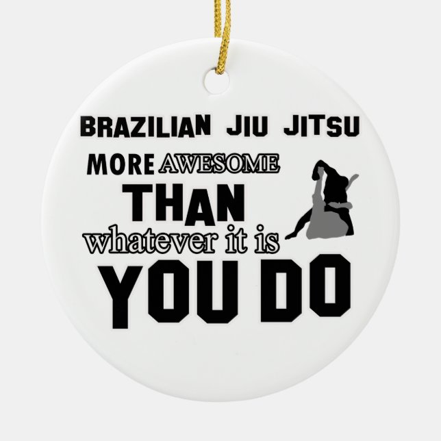 Fantastischer brasilianischer jiu jitsu Entwurf Keramik Ornament (Vorne)