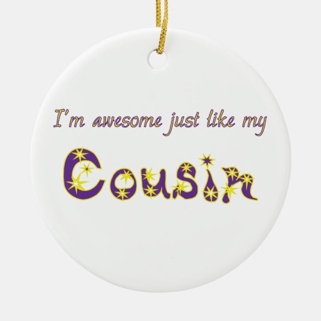Fantastischer Cousin Keramikornament (Vorne)