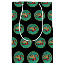 Fantastischer Drache Rot und Grün v11