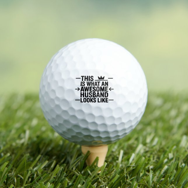 Fantastischer Ehemann Grafik-Typografie Golfball (Insitu T-Shirt)