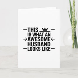 Fantastischer Ehemann Grafik-Typografie Karte