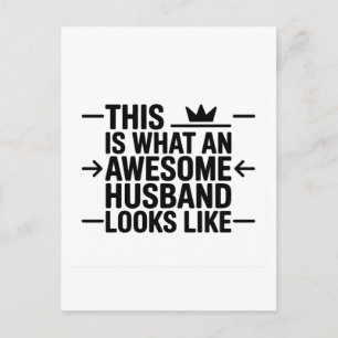 Fantastischer Ehemann Grafik-Typografie Postkarte