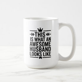 Fantastischer Ehemann Minimale Typografie Kaffeetasse