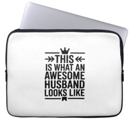Fantastischer Ehemann Minimale Typografie Laptopschutzhülle
