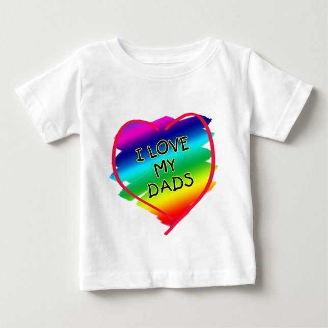 Fantastischer Entwurf für homosexuelle Väter Baby T-shirt (Vorderseite)