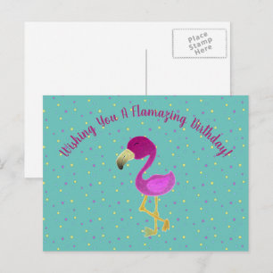 Fantastischer Flamingo Feiertagspostkarte