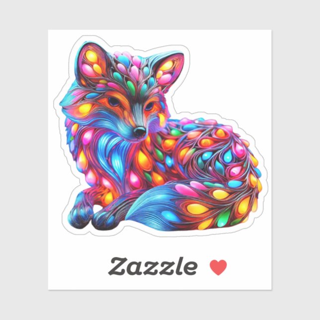 Fantastischer Fuchs Aufkleber (Blatt)